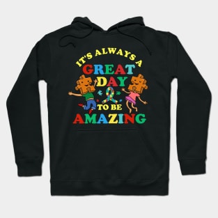 Great Day Puzzle Pieces Autism Awareness Hoodie